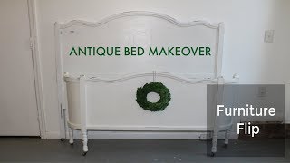 How to Chalk Paint and Distress an Antique Bed [upl. by Cilka466]