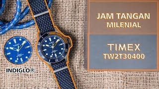 Unboxing Timex TW2T30400 INDIGLO® Allied Coastline Blue Dial Blue Fabric Strap [upl. by Anilosi]