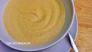 Jamaican Cornmeal Porridge Recipe Video [upl. by Yrot]