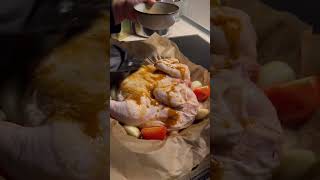 Hänchen im Ofen  Albyarahde enjoy food chicken olivenöl gewürze spices paprika youtube [upl. by Howzell]