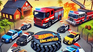 Hot Wheels Unlimited Can you Get of Police and Win This Track [upl. by Fanning788]