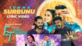 Summa Surrunu Lyric Video Reaction Malayalam  Etharkkum Thunindhavan  Suriya  Entertainment Kizhi [upl. by Imaon]