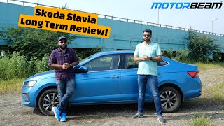 Skoda Slavia Long Term Review  NigglesMileageComfortPerformance  MotorBeam [upl. by Beverie]