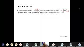 CHM096 TOPIC 3  ACIDS BASES amp IONIC EQUILIBRIA CALCULATION OF PH AT EQUIVALENCE POINT BUFFERS [upl. by Sobel866]