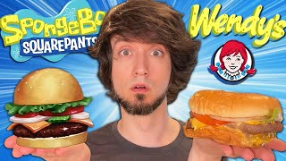 The Spongebob Krabby Patty burger from Wendys [upl. by Burkhart891]