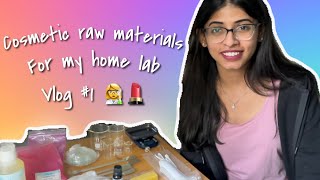 Setting up a home lab for making cosmetic formulations  Ingredients amp Equipment  Vlog 1 [upl. by Eanram]