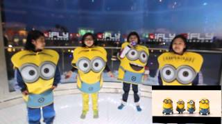 iFly Singapores Kids Singing Minions Banana Song [upl. by Seuqramed]