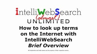 How to look up terms on the Internet with IntelliWebSearch  Brief Overview [upl. by Ashlan]