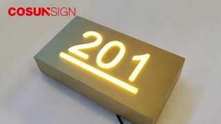 Led House Numbers Odm Energy Saving Door Sign Cosun All Size Door Number Plate [upl. by Formenti]