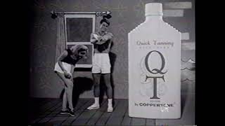 1960s Coppertone QT Quick Tanning Lotion Commercial [upl. by Icam]