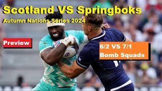 Preview Scotland VS Springboks Autumn Nations 2024 Team Lineup Analysis Prediction News [upl. by Henghold]