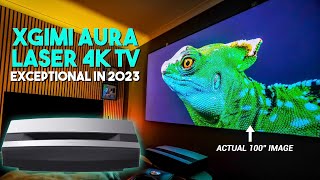 Still Exceptional Huge Home Cinema 150quot Laser TV  XGIMI AURA Laser 4K [upl. by Yecart]