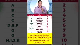 💥VIDEO URGENTE 💖✅YA SALIÓ EL CALENDARIO OFICIAL DE PAGO DE LAS PENSIONES DEL BIENESTAR SEP 2024💖✅ [upl. by Darda]