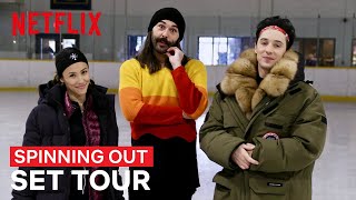 JVN Skates Through the Set of Spinning Out  BTS Set Tour  Netflix [upl. by Abigael]