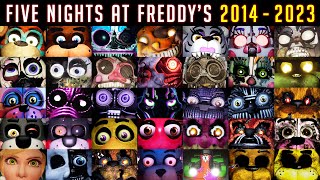 All FNAF JUMPSCARES 20142023 in 10 Minutes FNAF 1 2 3 4 SL 6 UCN HW CoD SD SB RUIN HW2 [upl. by Nelyak]