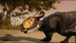 First ingame look of the Unreleased Protoceratops IN TESTING  Path of Titans [upl. by Fusuy]