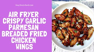 Air Fryer BLACKDECKER HF110SBD PuriFry 2L Garlic Parmesan Breaded Chicken Wings Recipe Tutorial [upl. by Green384]