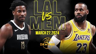 Los Angeles Lakers vs Memphis Grizzlies Full Game Highlights  March 27 2024  FreeDawkins [upl. by Amisoc848]