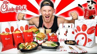 THE ENTIRE CHICK FIL A MENU CHALLENGE 7000 CALORIES [upl. by Patton317]