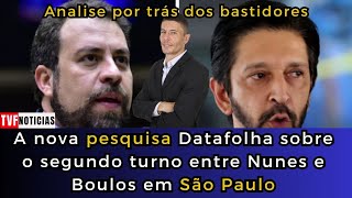 A nova pesquisa Datafolha sobre o segundo turno entre Nunes e Boulos em São Paulo [upl. by Salangi]