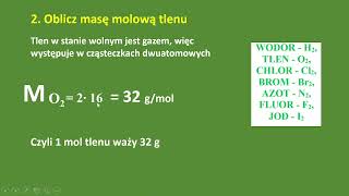 Mol masa molowa obliczanie masy molowej Liczba Avogadra Część 2 [upl. by Oster]