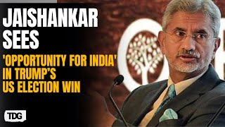 watch  EAM Jaishankar’s funny take on US Polls sparks laughter trending viralvideo [upl. by Eceerahs]