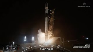 Blastoff SpaceX launches 20 Eutelsat OneWeb satellites nails landing in California [upl. by Anyale980]