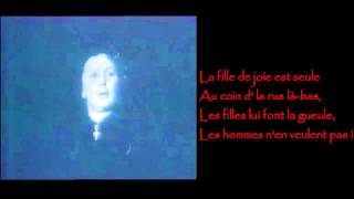 Edith Piaf  Laccordéoniste  Lyrics [upl. by Okoy733]