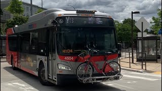 WMATA Metrobus 2021 New Flyer XD40 4504 On Route Y8 [upl. by Annaeg]