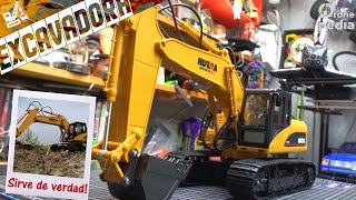 Excavadora de RC ¡FUNCIONA COMO LAS REALES HuiNa Toys 1550 DE 15 CANALES ESCALA 112 WOWDRONEPEDIA [upl. by Littman836]