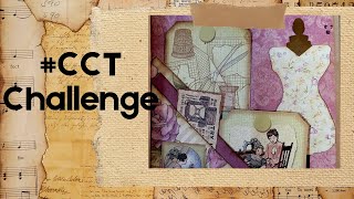 cct52challenge Carolines Craft Tree Roll Dice Collage Challenge junkjournal embellishment [upl. by Ellennoj]