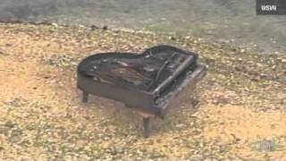 Mystery piano found on sandbar Biscayne Bay Florida 25012011 [upl. by Daye]