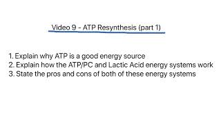 OCR A Level PE  ATP Resynthesis Part 1 [upl. by Leclair]