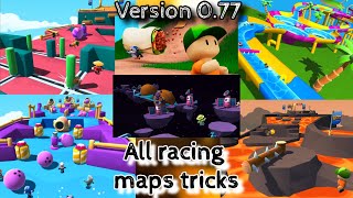 Stumble guys racing map tricks  LATEST VERSION TIPS AND TRICKS  Speedrun compilation stumbleguys [upl. by Harshman83]