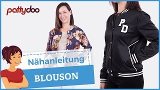 Blouson mit Taschen Bündchen und Knopfleiste nähen  Jacke füttern [upl. by Hoye33]