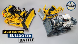 LEGO Technic Bulldozer Battle  42131 CAT D11 vs 8275 vs 42100 B model Liebherr PR 776 [upl. by Goda]