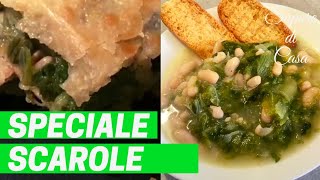 2 RICETTE CON LE SCAROLE 😋 [upl. by Elyr919]