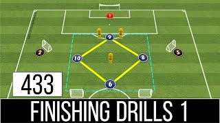 Finishing Drills Football  Soccer 433 Formation [upl. by Soalokcin]