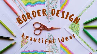 17 PAPER BORDER DESIGNS to draw ✨ Simple FRONT PAGE and PROJECT FILE decoration ideas [upl. by Lang]