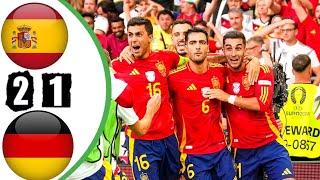 Spain vs Germany  2 1   Extеndеd Highlights  All Goals [upl. by Ecienahs774]