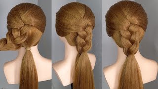 The easiest daily hairstyle for girls  A distinctive braid in a new way  Very fast and beautiful [upl. by Stacy]