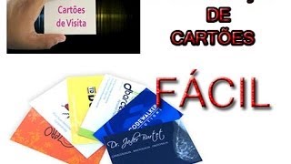 COMO PLASTIFICAR CARTÕES DE VISITAPLASTICING CARDS [upl. by Aksehcnarf]