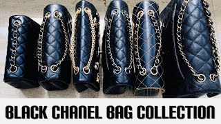 BLACK CHANEL BAG COLLECTION [upl. by Asseniv]