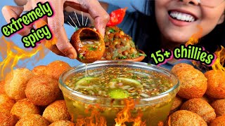 SPICY PANIPURI CHALLENGE  PANIPURI EATING CHALLENGE  INDIAN STREET FOOD  EATING VERY SPICY FOOD [upl. by Nedap471]