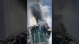 Rouen cathedral spire engulfed in flames [upl. by Zeuqirdor]