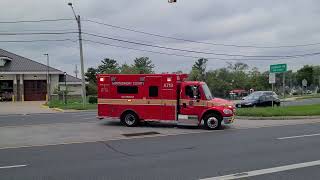 Montgomery County Fire amp Rescue Service Ambulance 718 Responding 1042024 [upl. by Eiaj450]