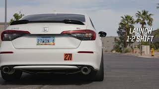 2022 Honda Civic Si aftermarket exhaust sounds 27WON Frontpipe back system for the 11th gen [upl. by Emmeline]