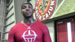 Ragin Cajun Running Back Alonzo Harris Talks 201415 Season [upl. by Smallman]