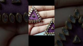 How to make fabric earrings  Diy handmade  How to make earrings with cardboard diy fabric [upl. by Aniar]