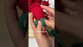 How to assemble a crochet rose flower🌹 crochetflower crochet [upl. by Hannahs911]